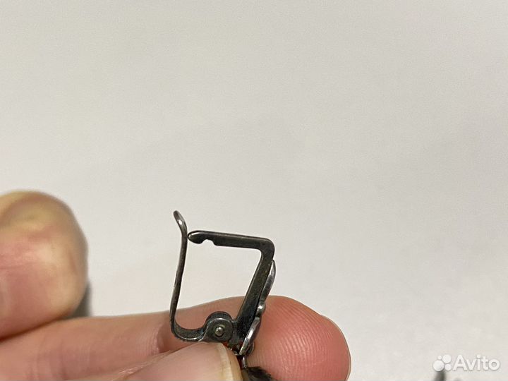 Серьги кольцо СССР с камнями, винтаж