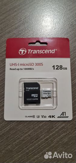Карта памяти micro sd 128 transcend