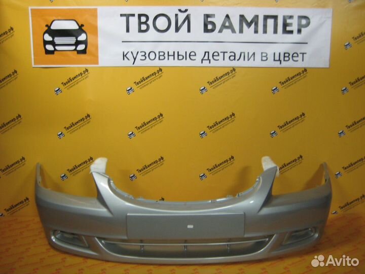 Бампер передний Hyundai Accent цвет серебристый