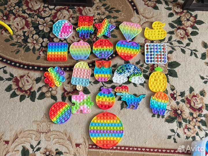 Поп ит, симпл Димпл, сквиш,спинеры,трубочка