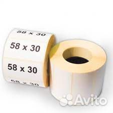 Термоэтикетка 58х30 мм эко