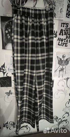 Штаны в клетку женские