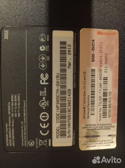 Ноутбук samsung np305e7a