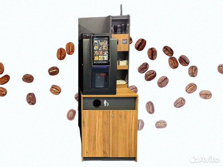 Установка кофейни самообслуживания и корнеров