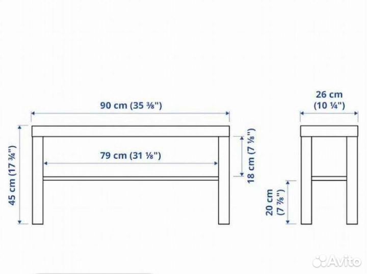 Тумба под тв IKEA Лакк