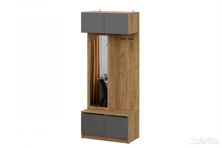Прихожая Авиньон Дуб крафт золотой крафт серый
