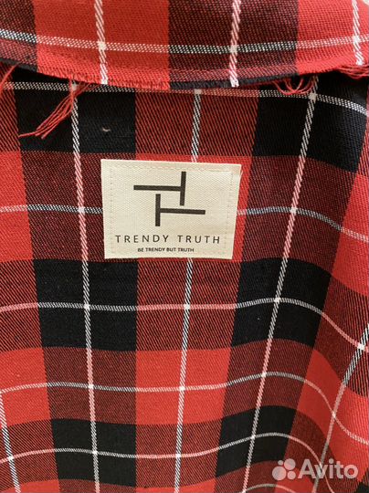 Рубашка в клетку утепленная женская