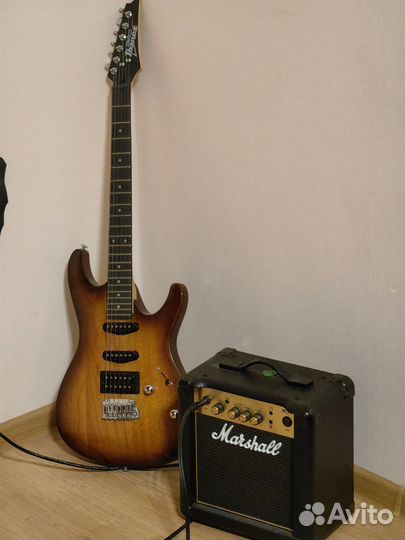 Электро гитара ibanez с комбиком