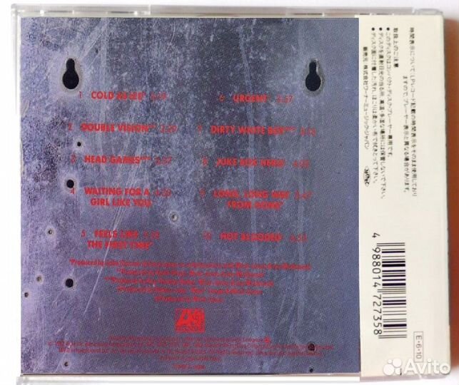 Foreigner –Records1989 Japan, Atlantic 18P2-2735