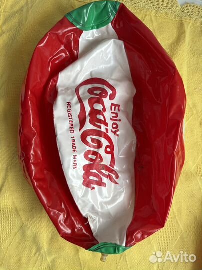 Винтажный надувной мяч шар Coca Cola