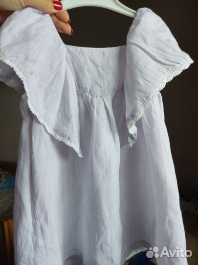 Платье летнее льняное для девочки