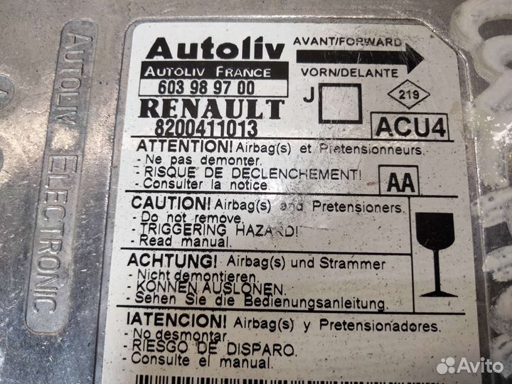 Блок подушек безопасности Renault Scenic 2