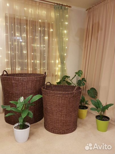 Плетёные корзины и подносы ручной работы