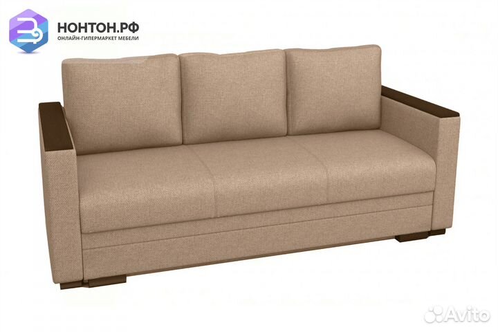 Диван еврокнижка Вега-38 бежевый