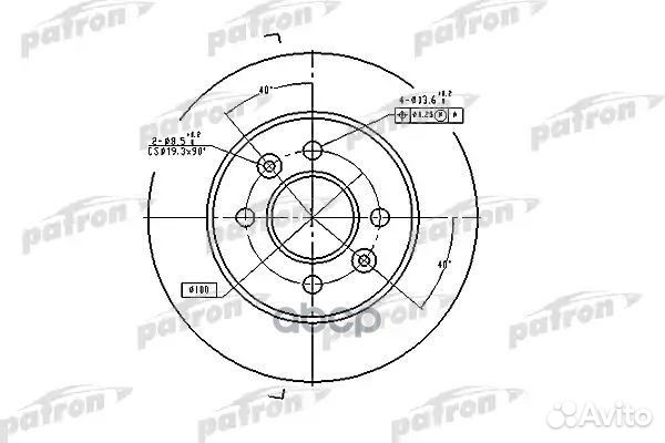 Диск тормозной задн renault: laguna 93-01, lagu