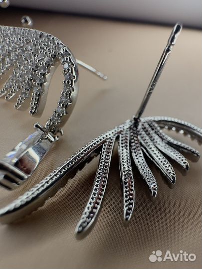 Каффы серьги swarovski