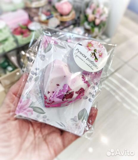 Сердечки мыло ручной работы