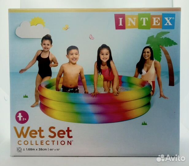 Детский надувной бассейн Радуга новый