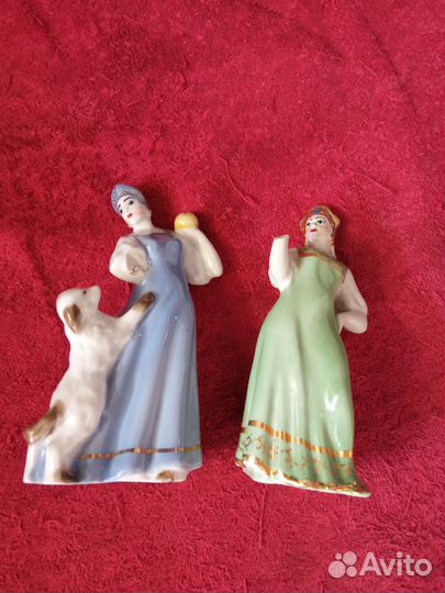 Фарфоровые статуэтки. Царевна. Дулево. Перепляс