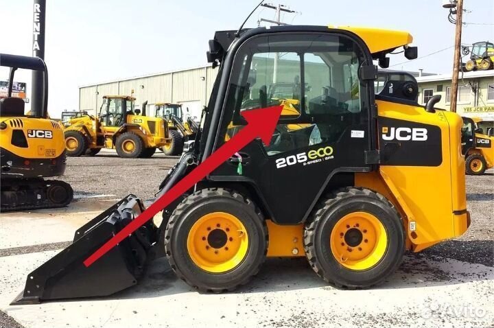 Стекло дверное левое на погрузчик Jcb 155 255 260