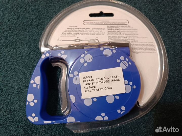 Поводок (рулетка) 3м с карабином