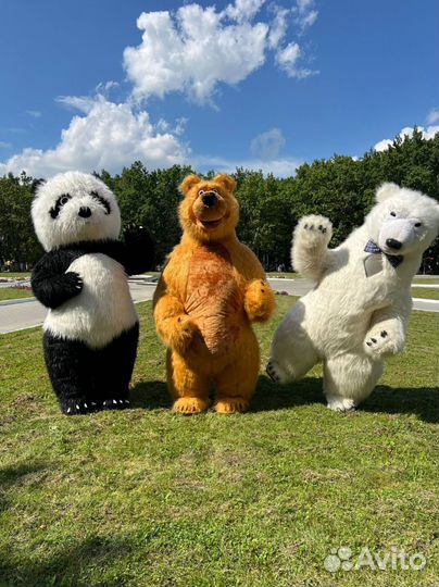 Ростовая кукла. Чебурашка. Белый медведь