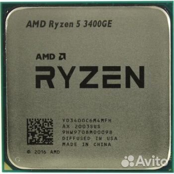 AMD Ryzen 5 3400GE OEM (YD3400C6M4MFH) новая с гар