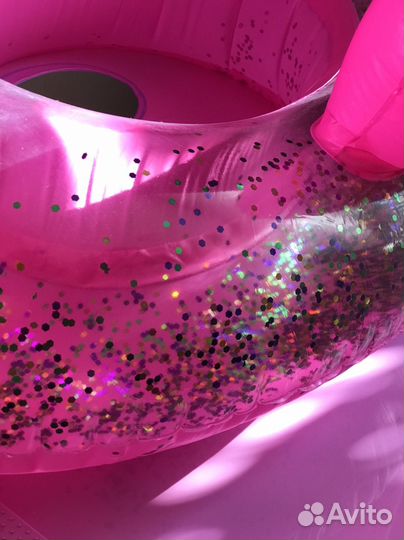 Надувной детский круг фламинго