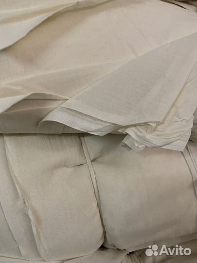 Суровый мерный лоскут бязи и ваф.полотна