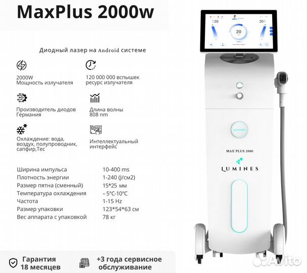 Аппарат для эпиляции Лю’минес Max’Plus 2000вт