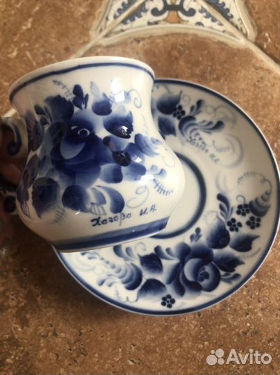 Чайный сервиз ссср, Гжель авт. Хазова