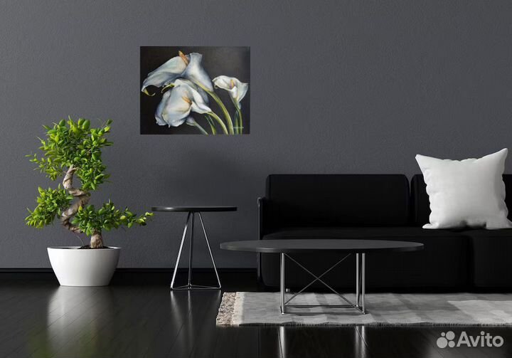 Картина маслом. Цветы. Каллы
