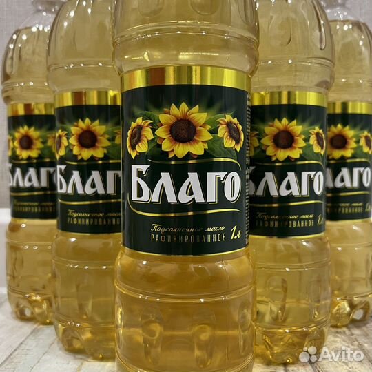 Масло подсолнечное Благо / 1 литр / высший сорт