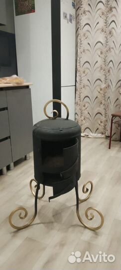 Печь под казан с трубой