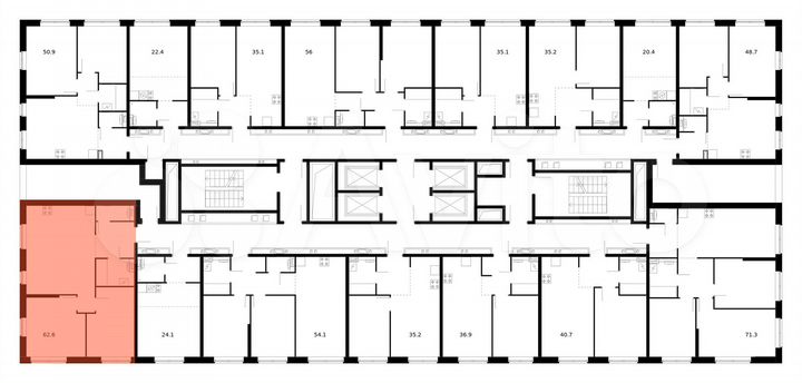 2-к. квартира, 62,7 м², 16/32 эт.