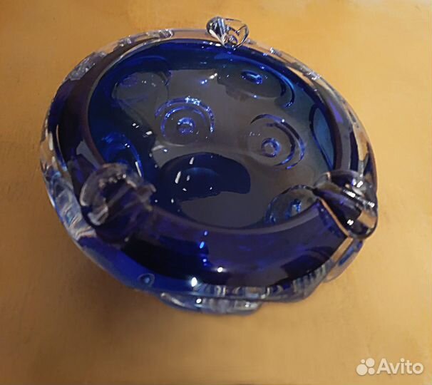 Пепельница из чешского стекла