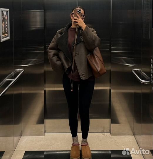 Дубленка женская зимняя