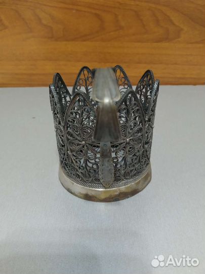Подстаканник скань СССР мельхиор 5