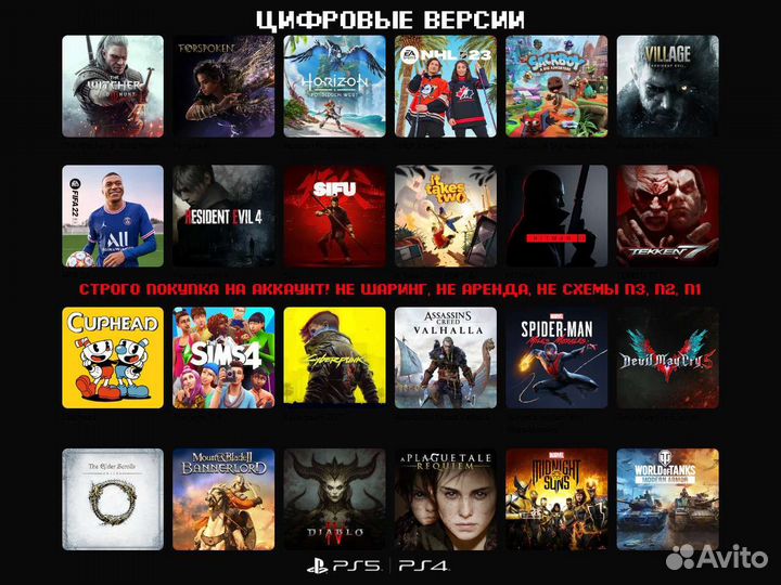 Игры для PS4 / Игры для PS5 / цифровые версии TR