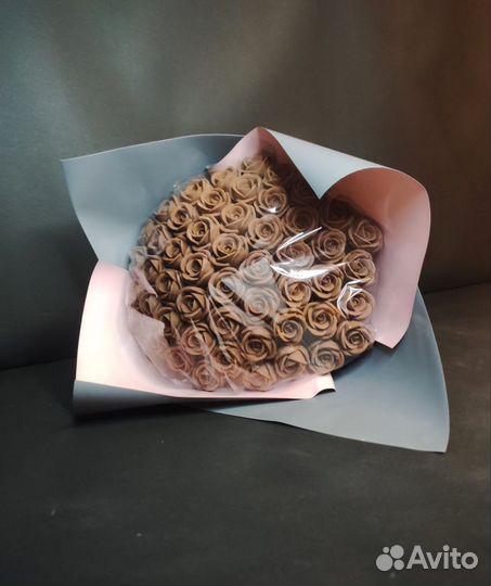Розы из Молочного Шоколада - 51 шт в Букете