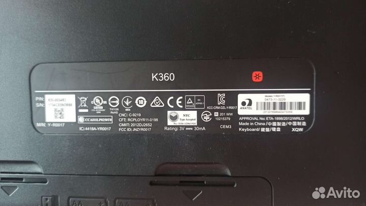 Клавиатура беспроводная Logitech K360