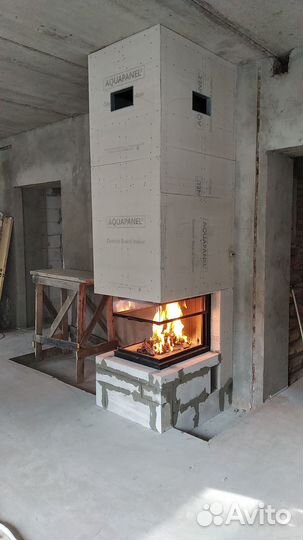 Монтаж каминов, дымоходов, банных печей