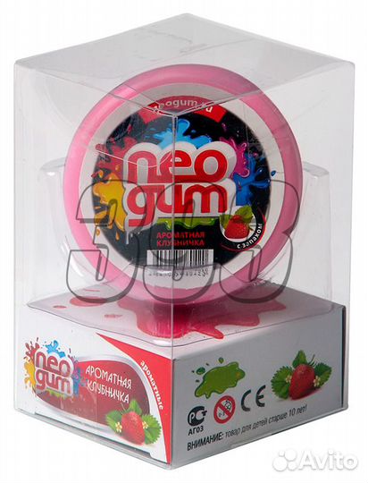 Жвачка для рук NeoGum Ароматная клубника (23410)