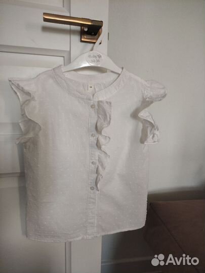 Блузка белая школьная 128