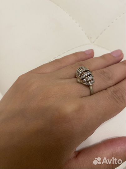 Серебряное кольцо б/у