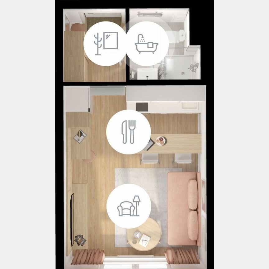 Квартира-студия, 20 м², 14/16 эт.