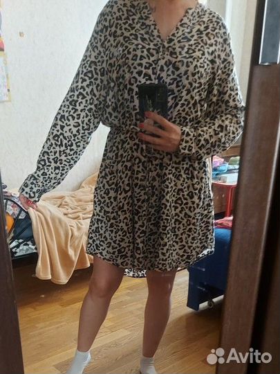 Платье леопардовое