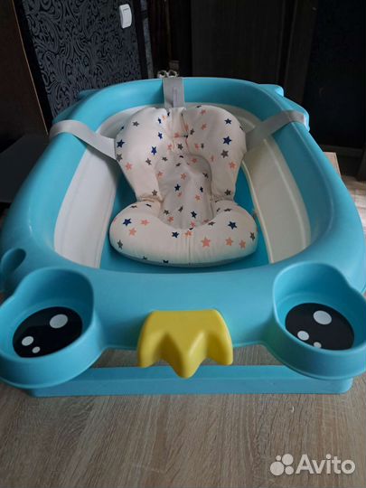 Складная ванночка для новорожденных с гамаком