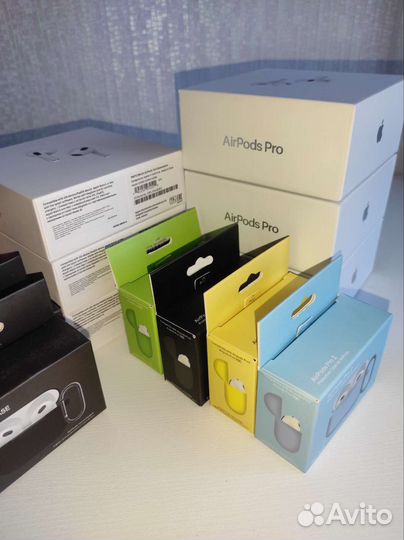 Беспроводные наушники AirPods +чехол в подарок