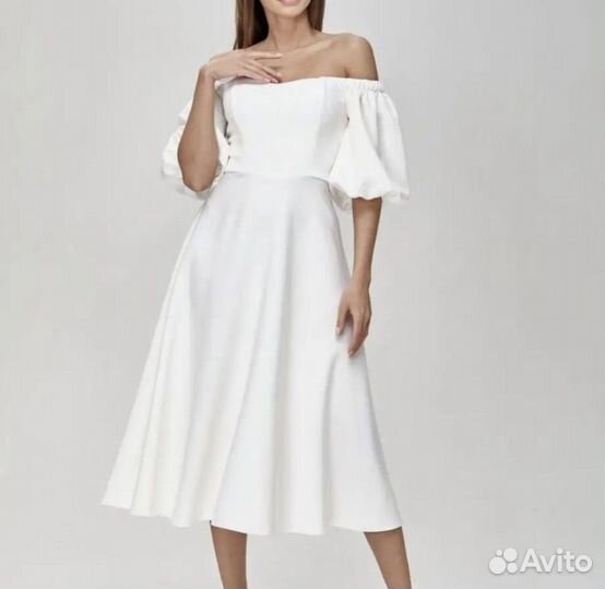 Платье миди на регистрацию, свадебное